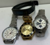 An Amadeus Sport Gentleman's wristwatch together with two other wristwatches and a Huawei band 4