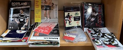 A collection of Rugby programmes, tickets,