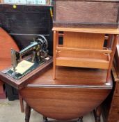 A 20th century oak gateleg dining table,