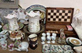 A large lot including a Coalport Indian tree pattern part coffee set together with other part tea