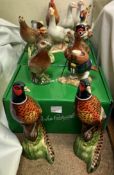 John Beswick figures including European Widgeon, geese, pheasants,