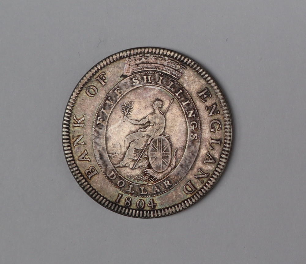 A George III silver Five Shillings Dollar dated 1804 - Image 2 of 2