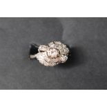 A diamond cluster ring,