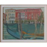 Irene Halliday Venice Watercolour Signed and label verso 12.