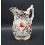 A 19th century English porcelain moulded jug,