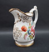 A 19th century English porcelain moulded jug,