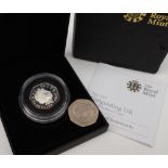 A Royal Mint 2010 Girl Guiding UK 50p silver proof coin, cased,