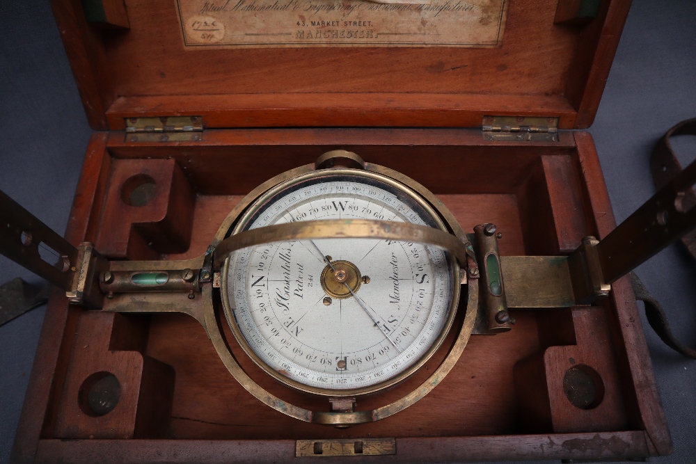 A Joseph Casartelli brass miners dial, the silvered dial inscribed "J Casartelli's Patent 241, - Image 2 of 8
