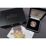 An Elizabeth II gold Sovereign dated 2000, (Royal Mint Millennium gold limited edition No.