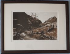 Sir Kyffin Williams Cottage by a road A limited edition print, No.