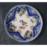 A 19th century tin glazed earthenware bowl,