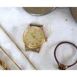 A lady's Omega wristwatch, with Arabic numerals together with a 9ct gold ring,