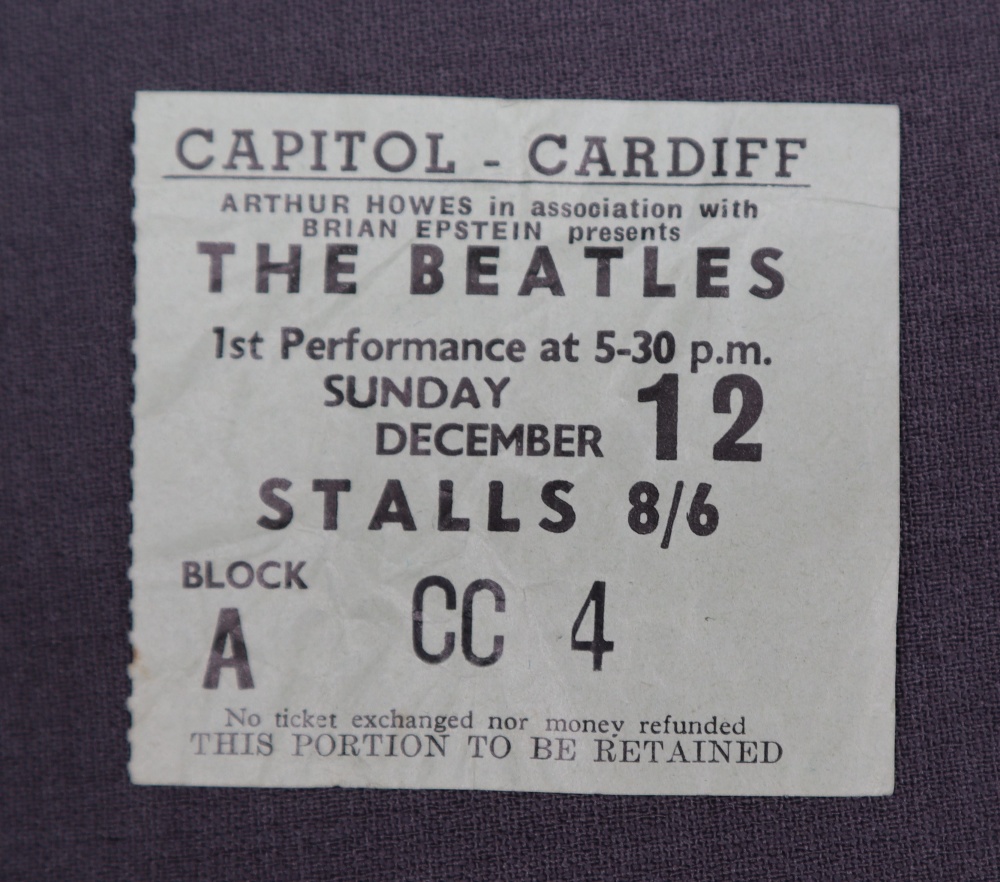 The Beatles - A Ticket stub for the Capitol Theatre Cardiff, on the 12th December 1965, - Image 2 of 4