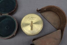 A Troughton & Simms, London, brass pocket sextant, inscribed E Wadham, Dalton,