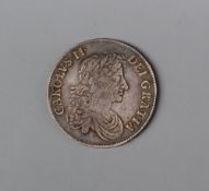 A Charles II silver Crown dated 1672