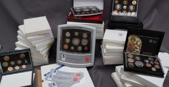 Twenty seven Royal Mint United Kingdom Proof Coin Collections dated 1983 through to 2009,