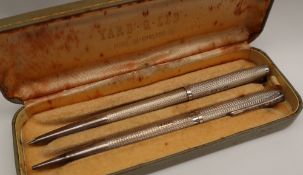 An Elizabeth II silver roller ball pen, Birmingham, 1959, E Baker & Son,