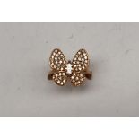 Gemporia - "The Papillon" An 18ct gold yellow diamond butterfly ring,