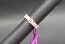 Gemporia - An 18ct gold naturally coloured and white diamond set Tomas Rae ring,