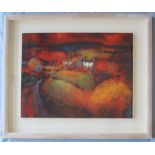 Chris Griffin Hill Farm Acrylic on canvas Signed and label verso,