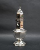 An Elizabeth II silver sugar caster,