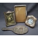 A silver mounted Goliath pocket watch holder together with a Goliath pocket watch,