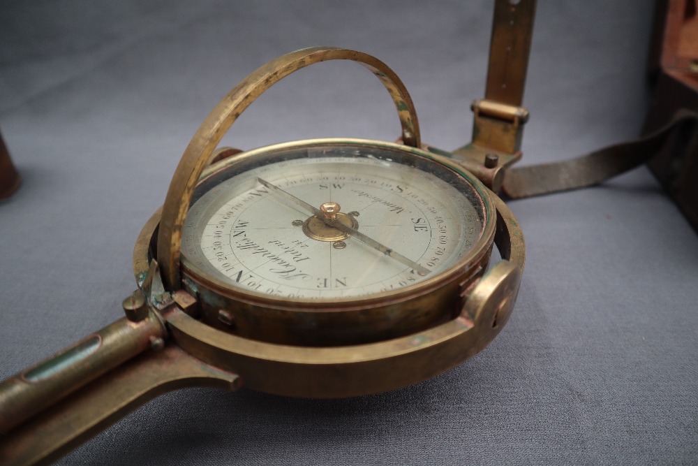 A Joseph Casartelli brass miners dial, the silvered dial inscribed "J Casartelli's Patent 241, - Image 4 of 8