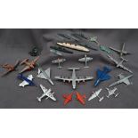 A collection of model aeroplanes,