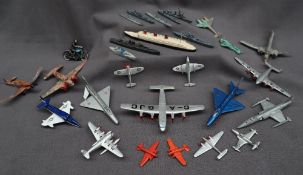 A collection of model aeroplanes,