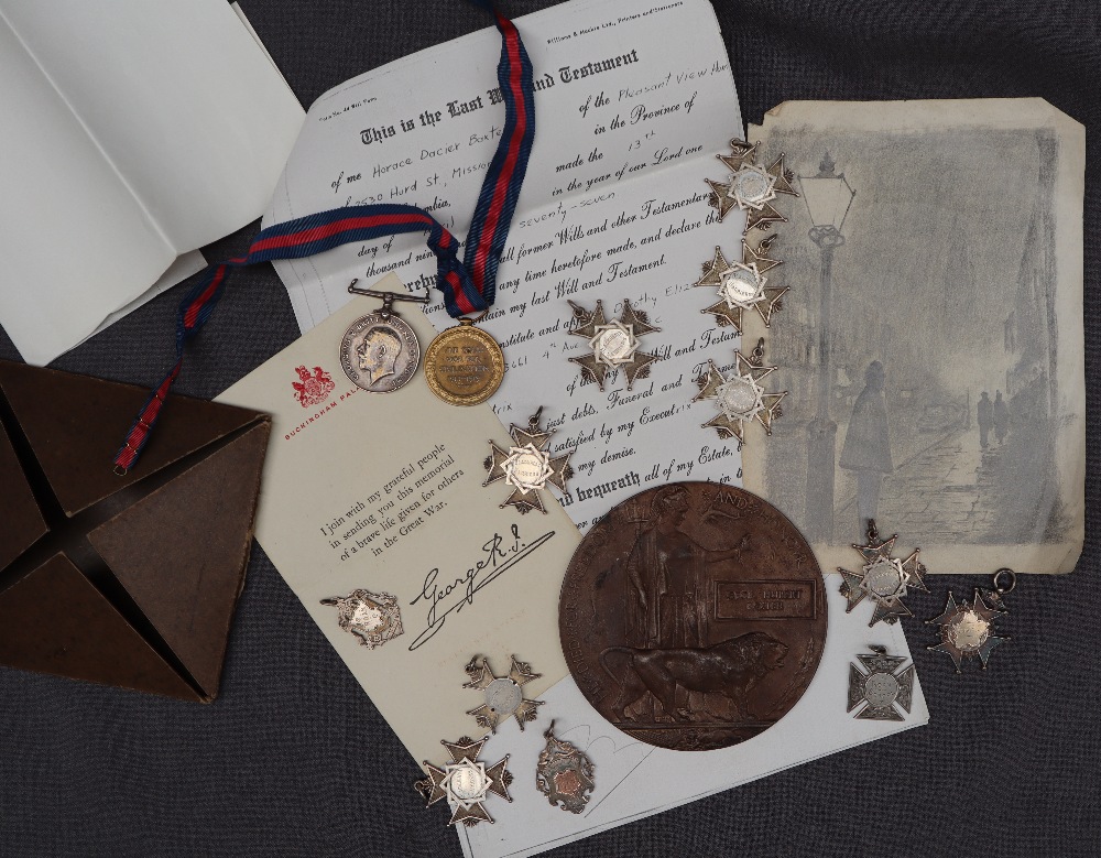 Two World War I medals issued to 58137 3 AM HD A Baxter RFC, - Bild 2 aus 3
