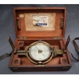 A Joseph Casartelli brass miners dial, the silvered dial inscribed "J Casartelli's Patent 241,