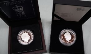 The Royal Mint - a 2018 UK £5 silver proof Piedfort coin,