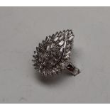 Gemporia - An 18ct white gold diamond set Tomas Rae ring,