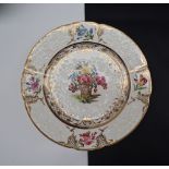 A 19th century porcelain plate, with a floral moulded border,