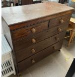 A 19th century oak chest,