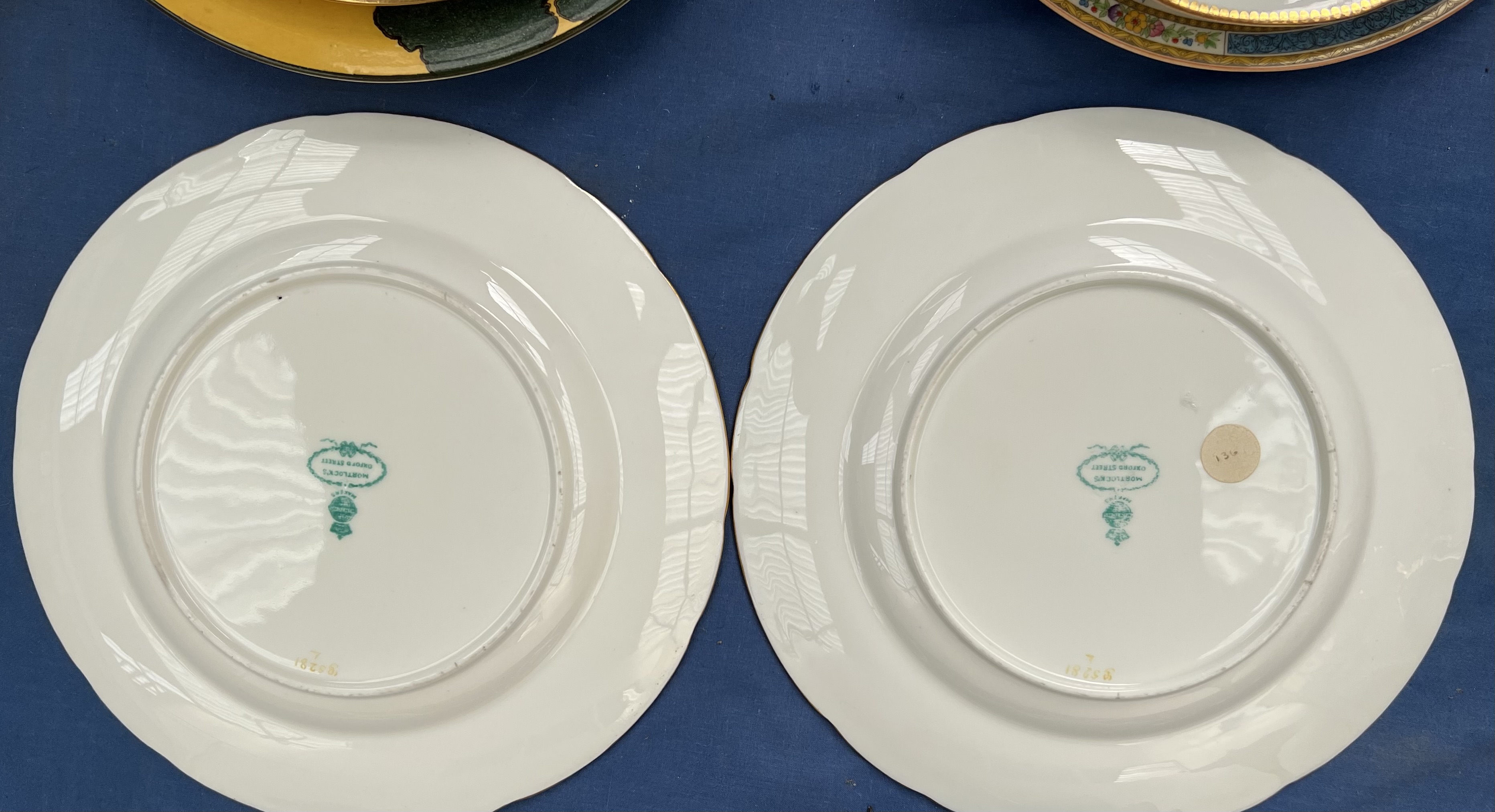 A pair of Minton porcelain plates together with a Meissen fruit moulded plate, - Image 5 of 15
