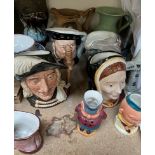 Assorted Royal Doulton character jugs including Aramis D6441, Henry VIII D6642,