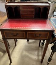 A reproduction mahogany lady's writing desk,