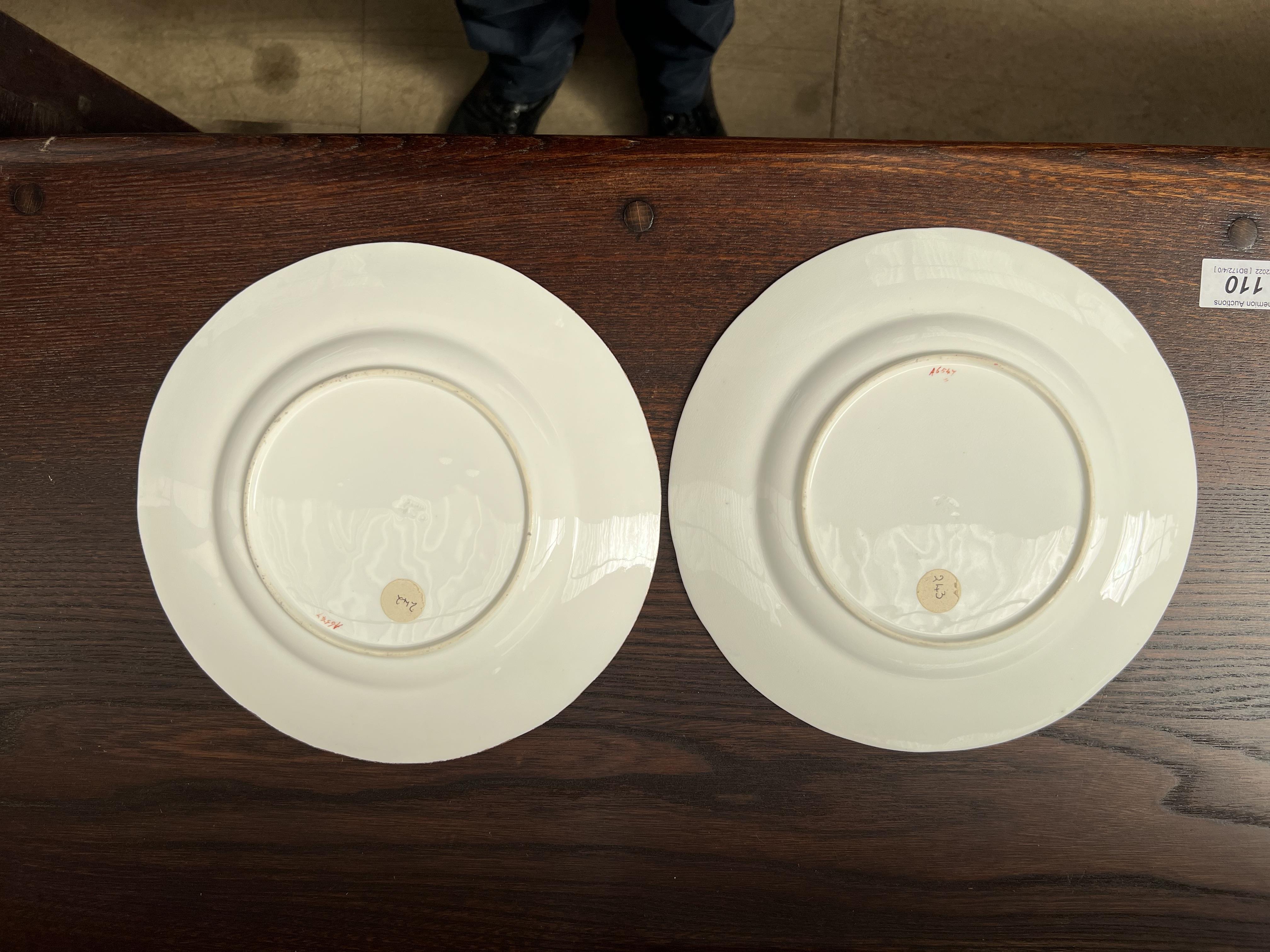 A pair of Minton porcelain plates together with a Meissen fruit moulded plate, - Image 9 of 15