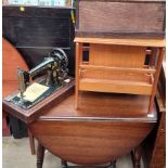 A 20th century oak gateleg dining table,