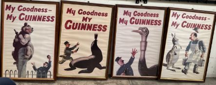 After John Gilroy, a set of four My Goodness My Guinness framed prints,