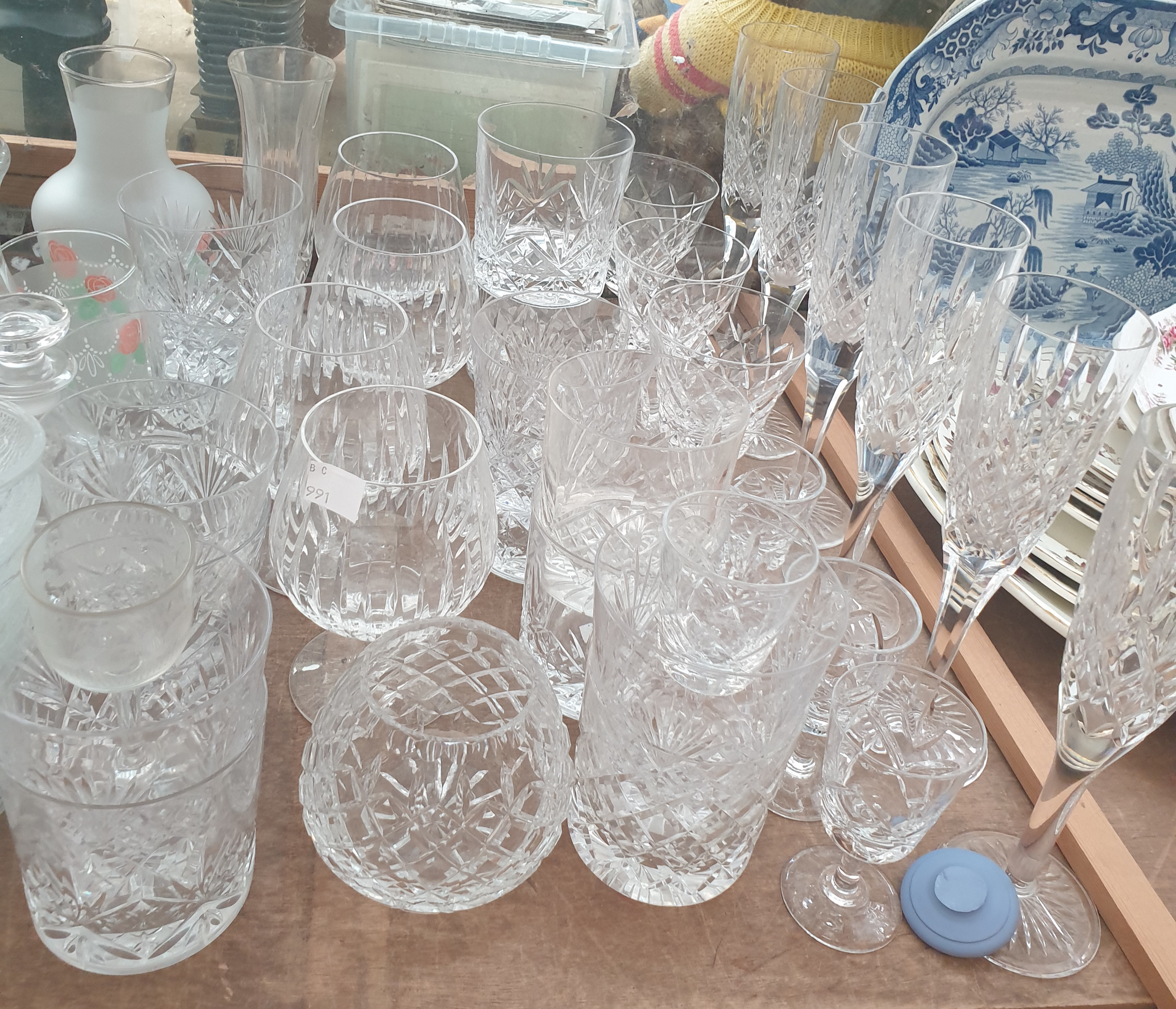 A collection of crystal drinking glasses, - Image 2 of 2