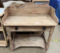 A Victorian pine washstand,