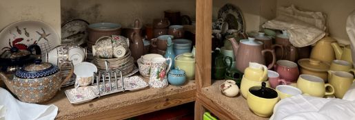 Royal Doulton stoneware teapots together with an extensive collection of part tea and dinner sets,