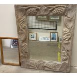 A large wall mirror,