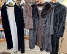 A Simpsons Fur Salon fur coat together with a William Creamer & Co fur shrug,