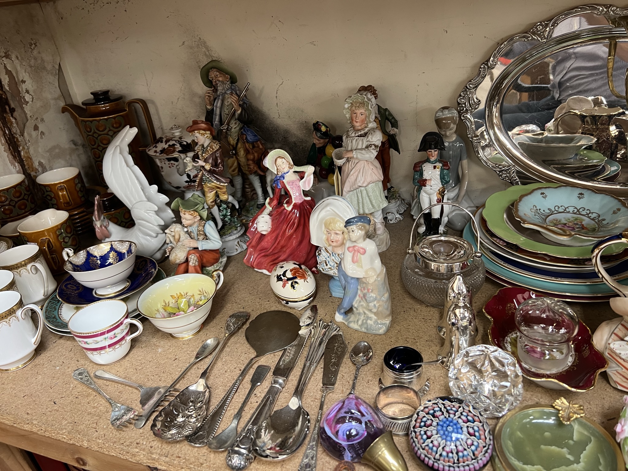 Assorted Royal Doulton figures, together with other continental figures, part tea sets, - Image 3 of 3