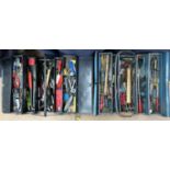 Two tool boxes containing numerous tools including spanners, screwdrivers,