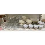 Wedgwood cream ware bowls, plates, twin handled bowls,