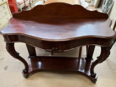 A Victorian mahogany console table,